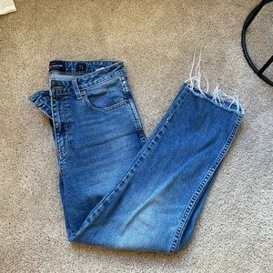 Lucky Brand high rise jeans with frayed hem